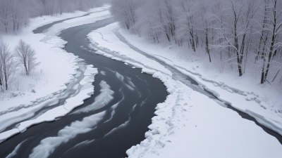 Какво се случва с река по време на буря? Скритите ледени движения